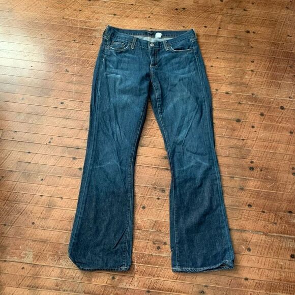 J Crew dark wash western bootcut normcore 4 short jeans - Picture 1 of 3